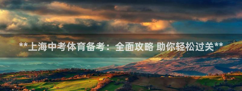 极悦娱乐代理人是谁呀：**上海中考体育备考：全面攻略