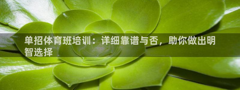 极悦平台注册流程：单招体育班培训：详细靠谱与否，助你