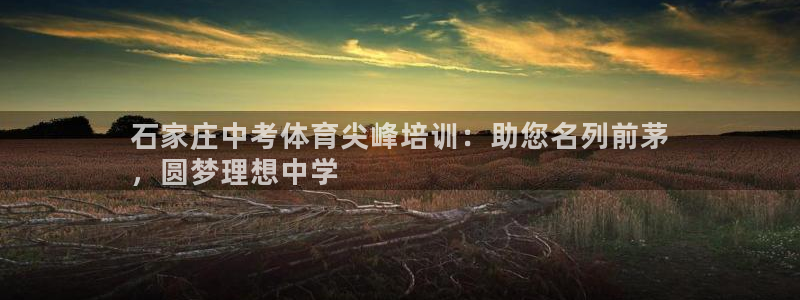 极悦官网旗舰店地址：石家庄中考体育尖峰培训：助您名列
