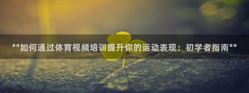 极悦娱乐股东有哪些：**如何通过体育视频培训提升你的